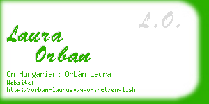 laura orban business card