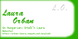 laura orban business card